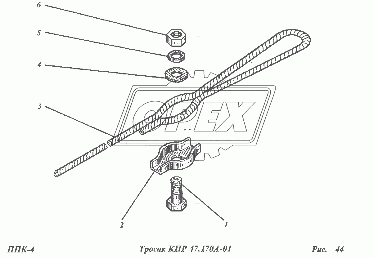 Тросик КПР 47.170А-01